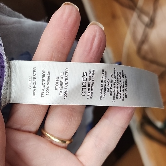 Chicos floral shirt, size 2 - Picture 5 of 6